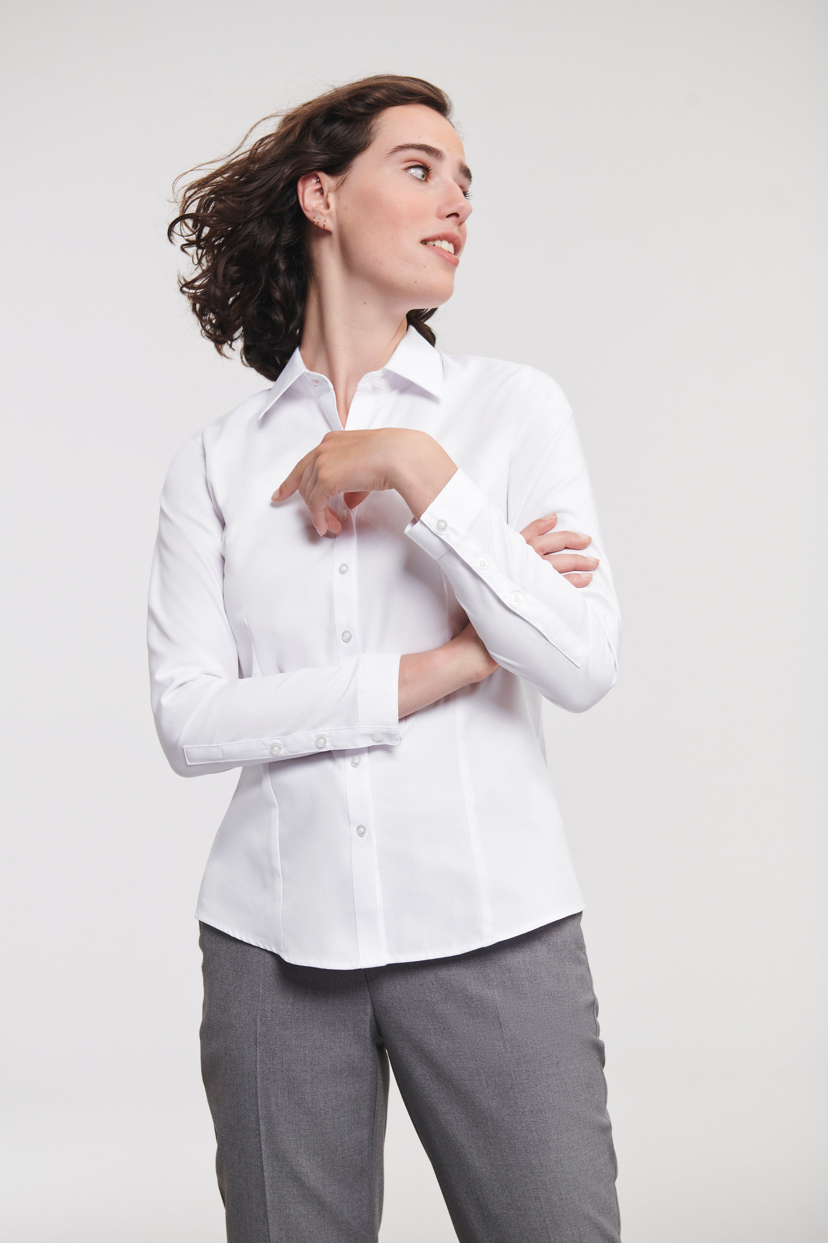 Camisa Espiga manga larga mujer