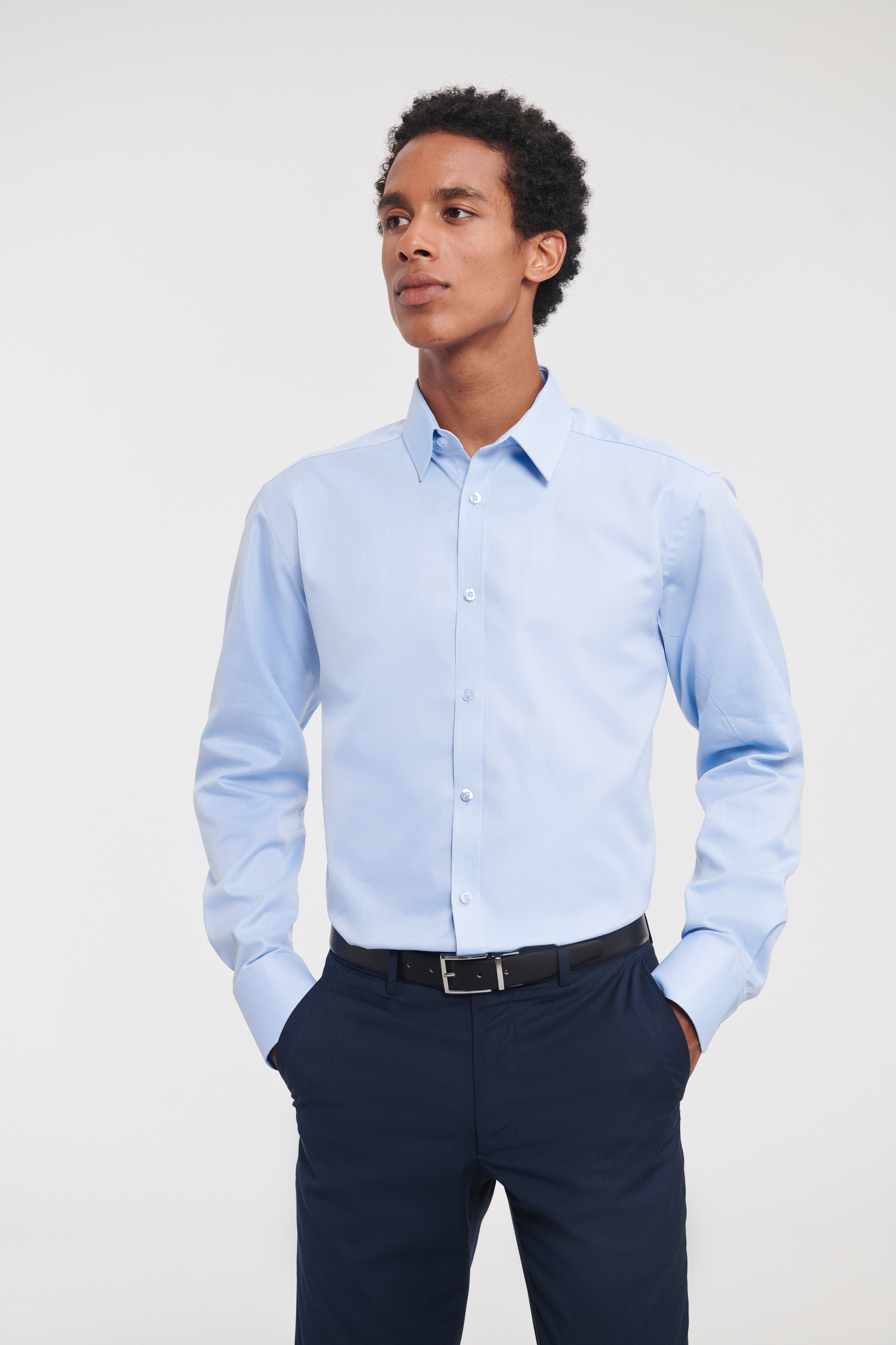 Camisa Espiga manga larga hombre
