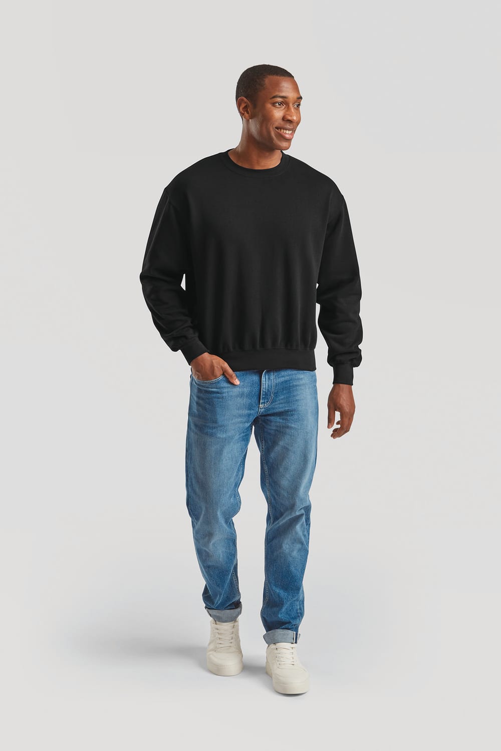 Sudadera cuello redondo algodón hombre
