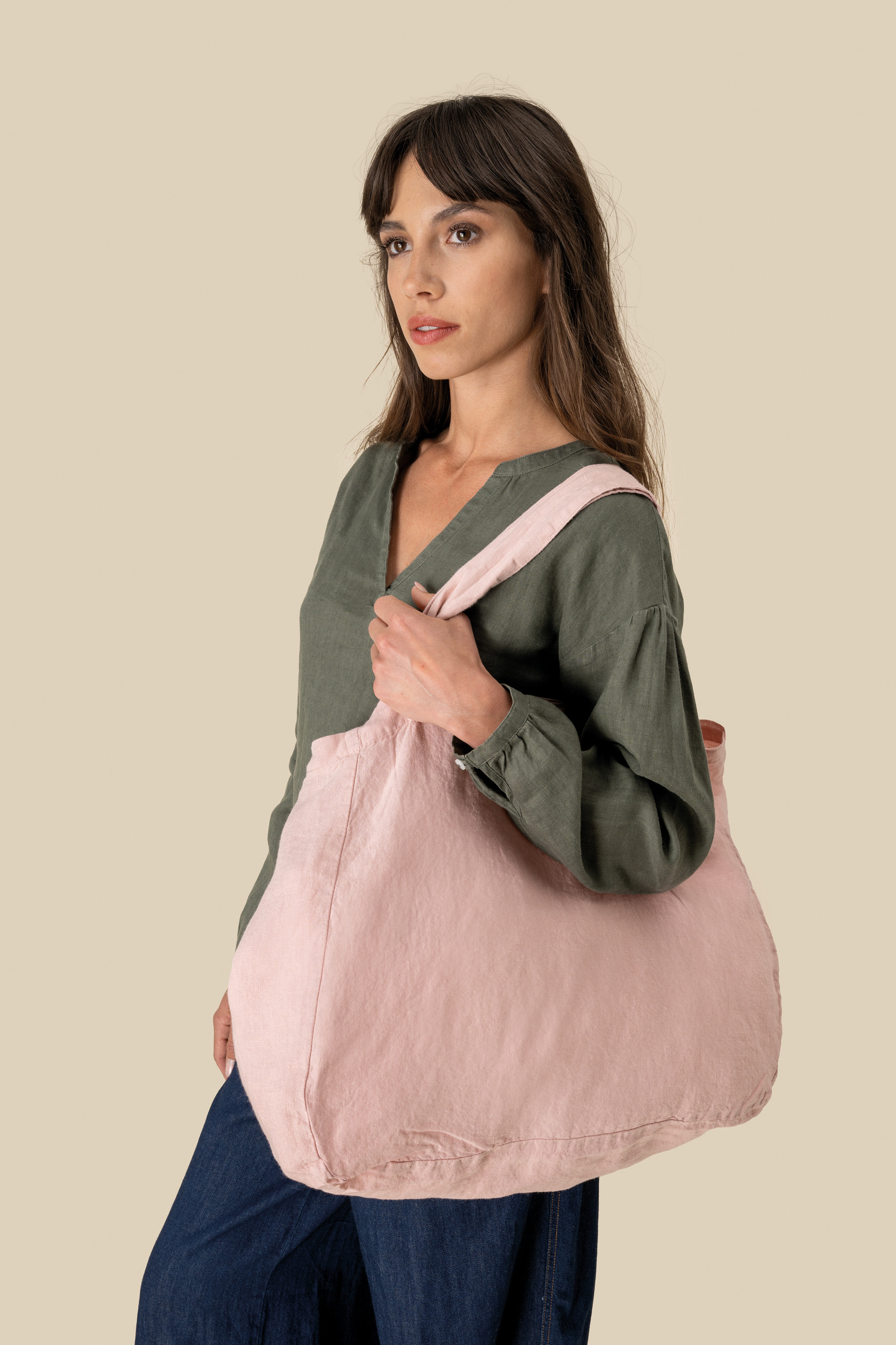 Bolsa shopper de lino