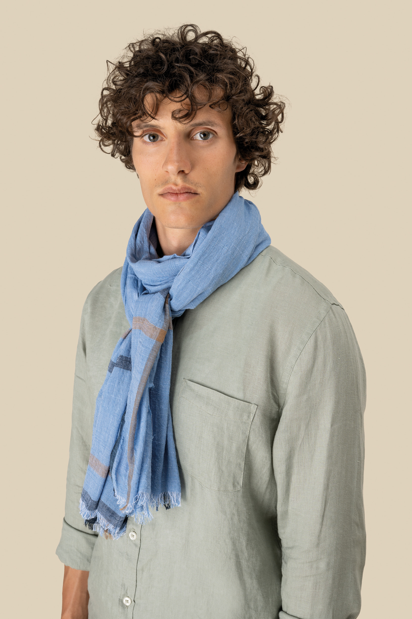 Fular a rayas unisex