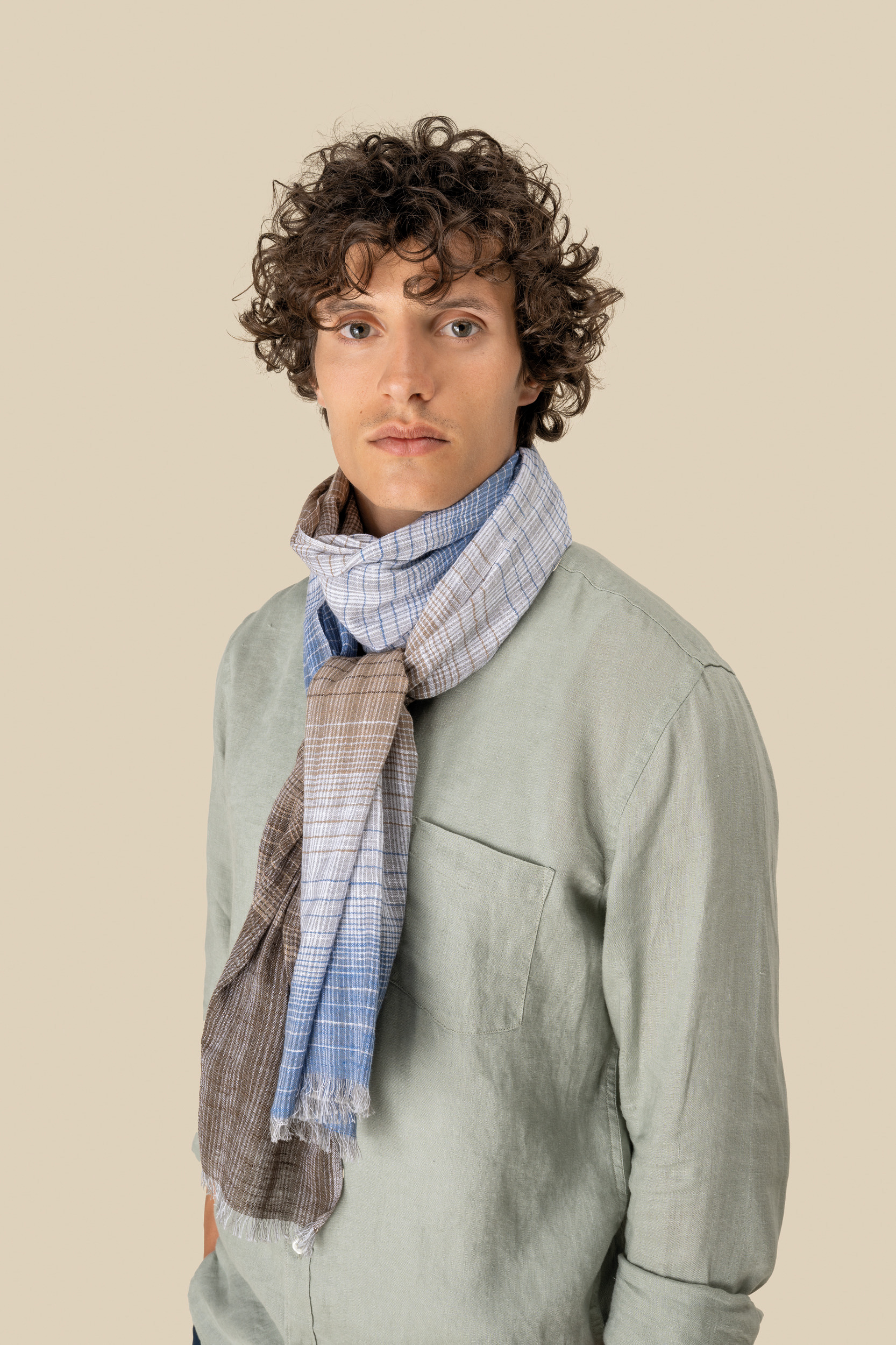 Fular a rayas unisex