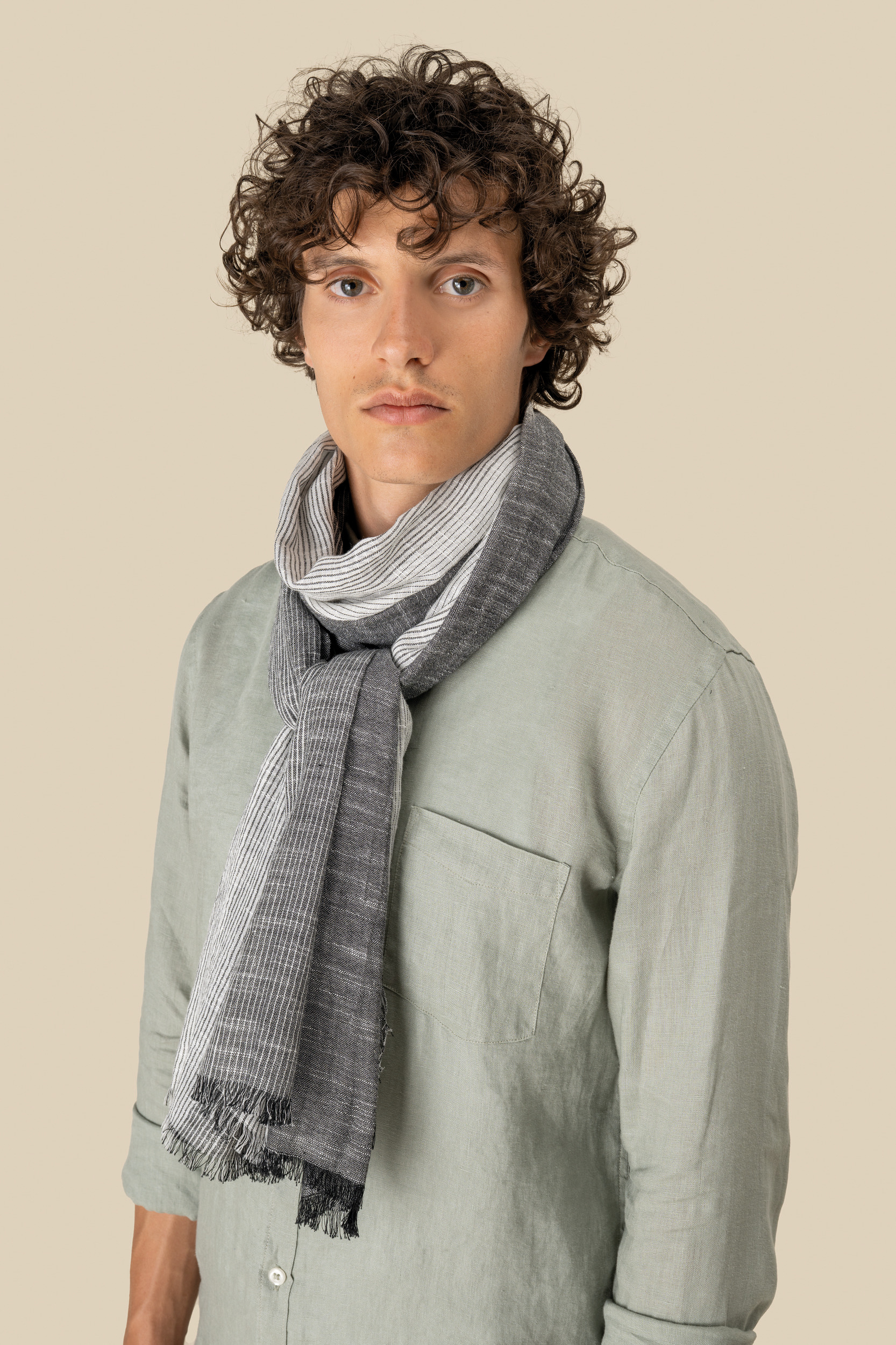 Fular a rayas unisex