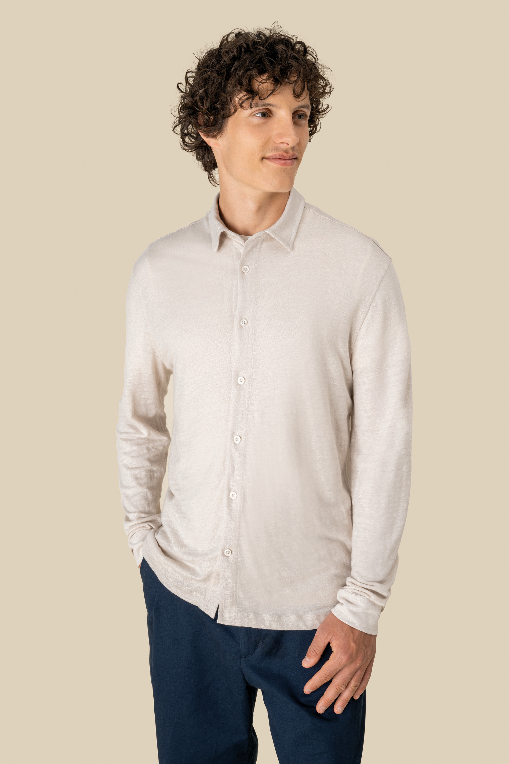 Camisa de lino hombre