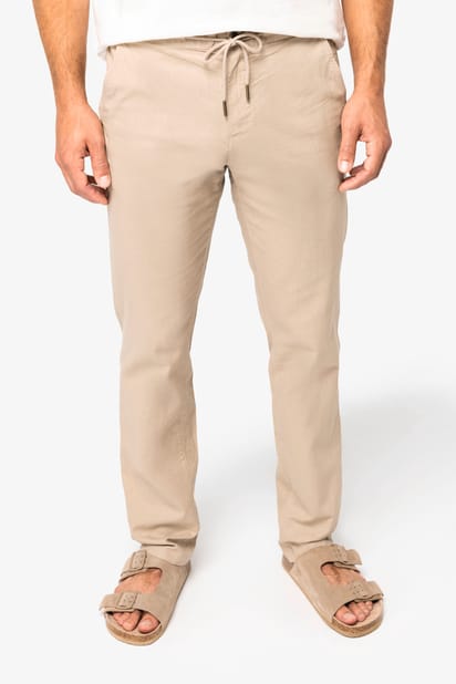 Pantalon écoresponsable en lin et coton bio homme