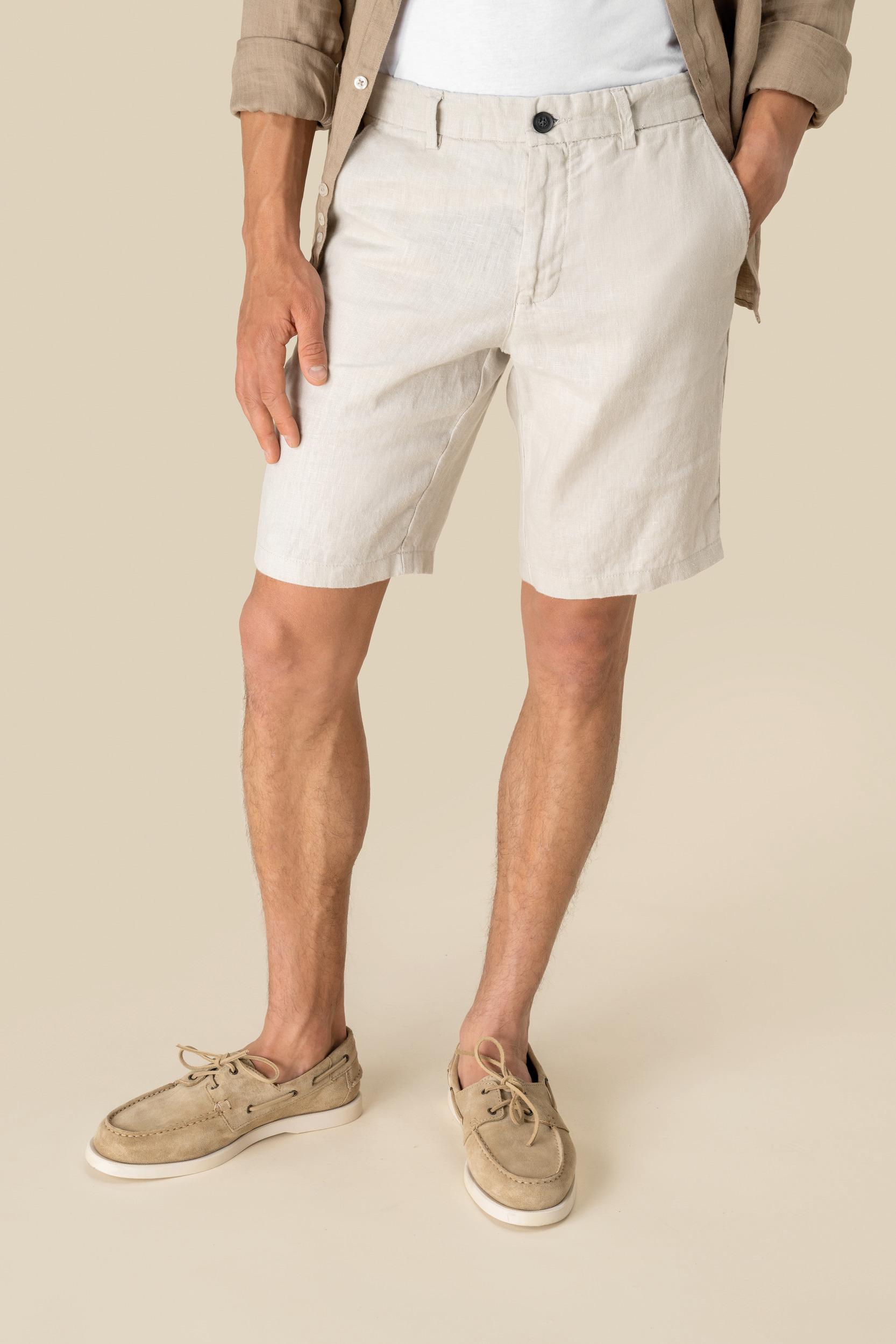 Bermuda de lino hombre