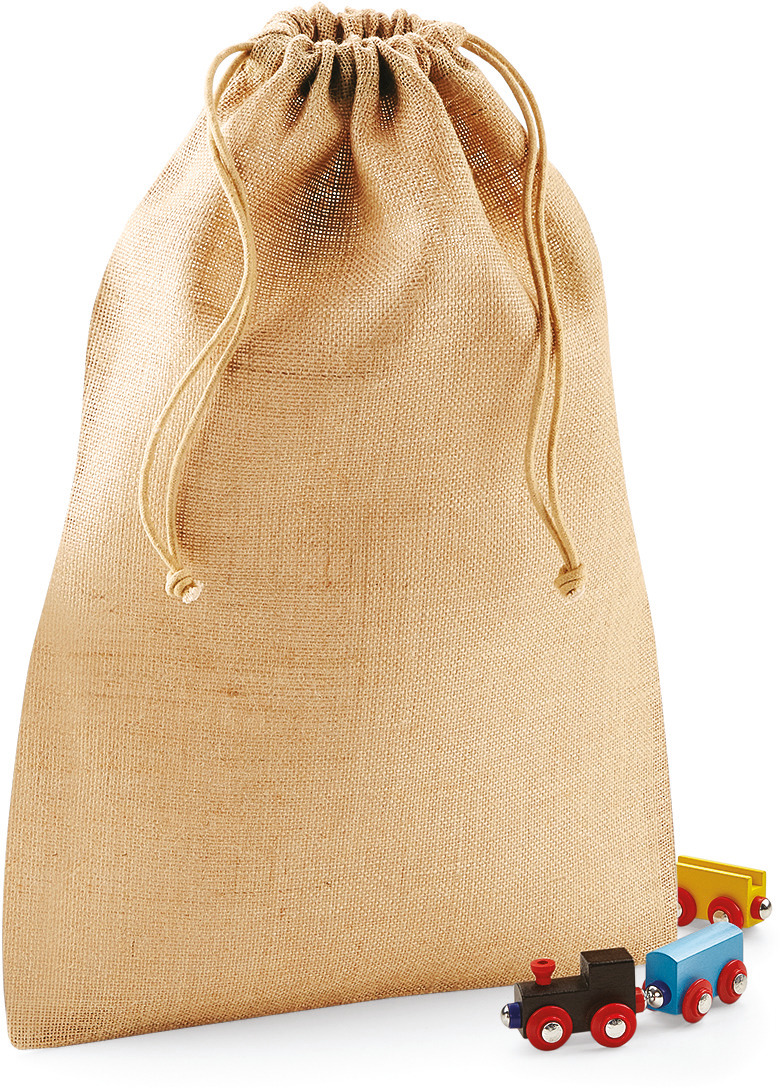 Bolsa de yute con cordones