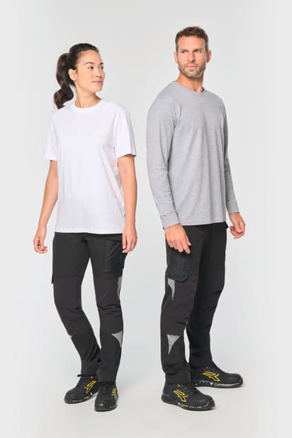 Pantalon stretch recyclé multipoches unisexe