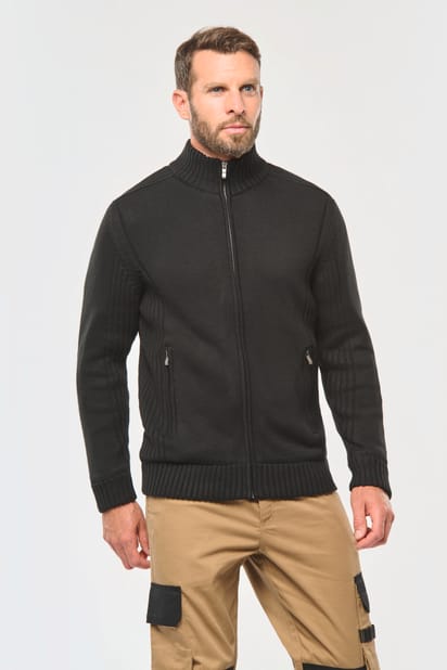 Cardigan doublé polaire homme