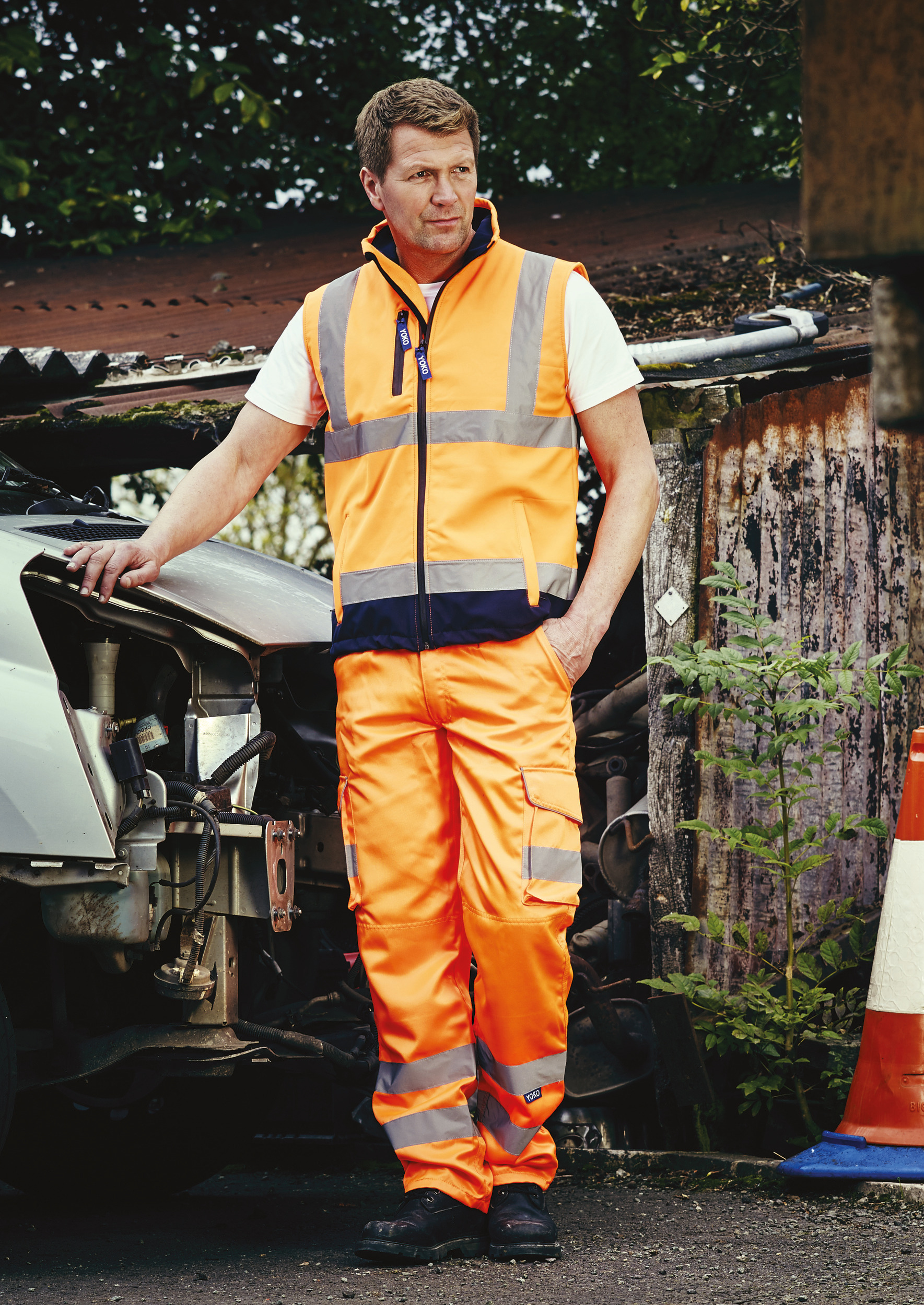 Pantalón tipo Cargo de Alta Visibilidad
