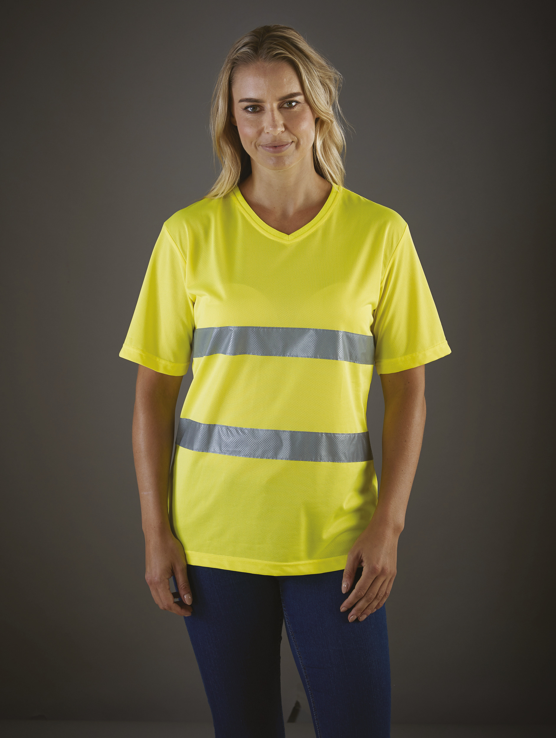 Camiseta cuello de pico Top Cool de Alta Visibilidad