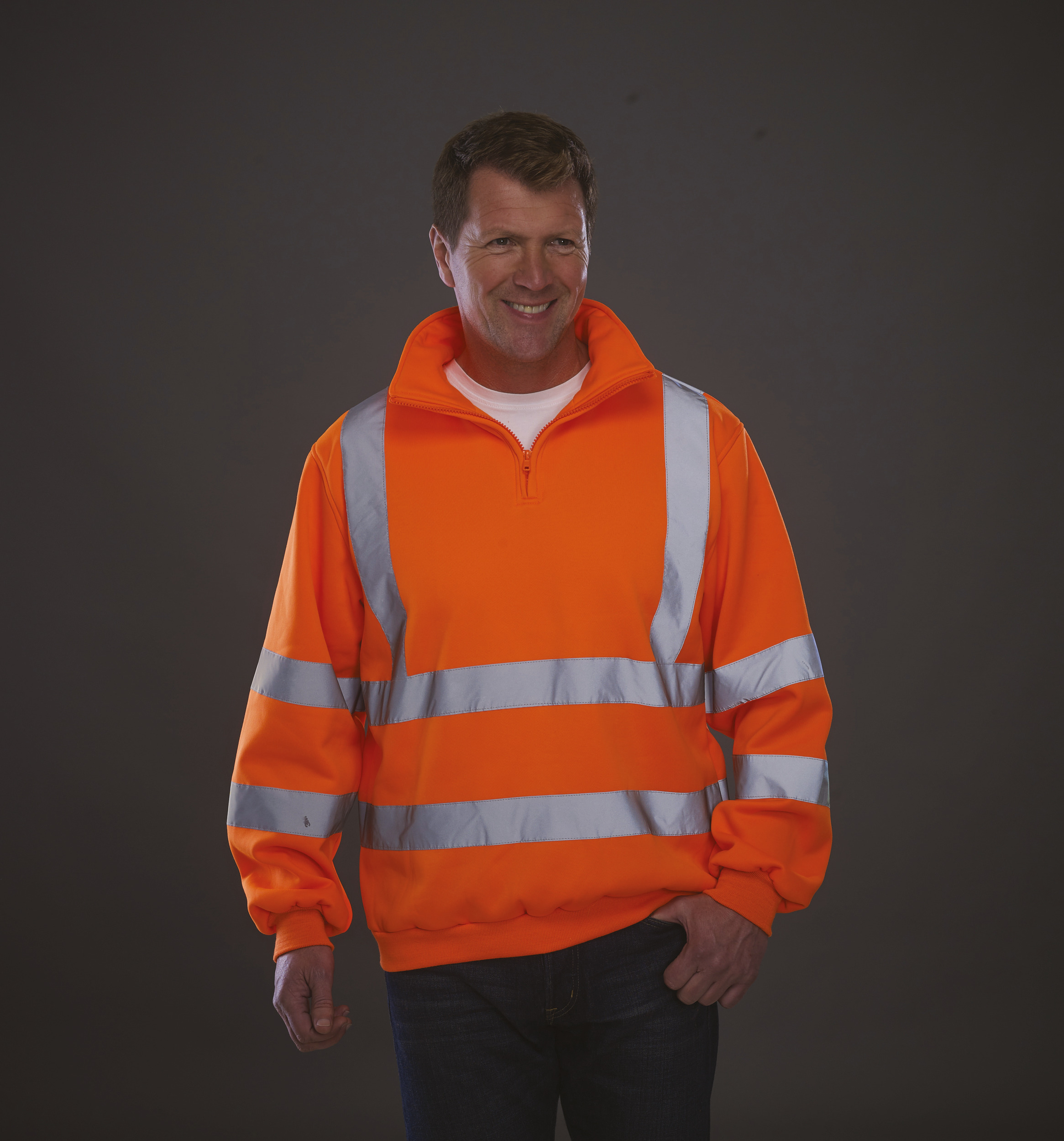 Sudadera Alta Visibilidad 1/4 cremallera